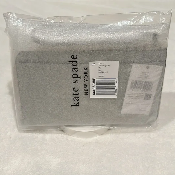 Kate Spade Lucy Medium L-Zip Wristlet, Platinum - Picture 10 of 10